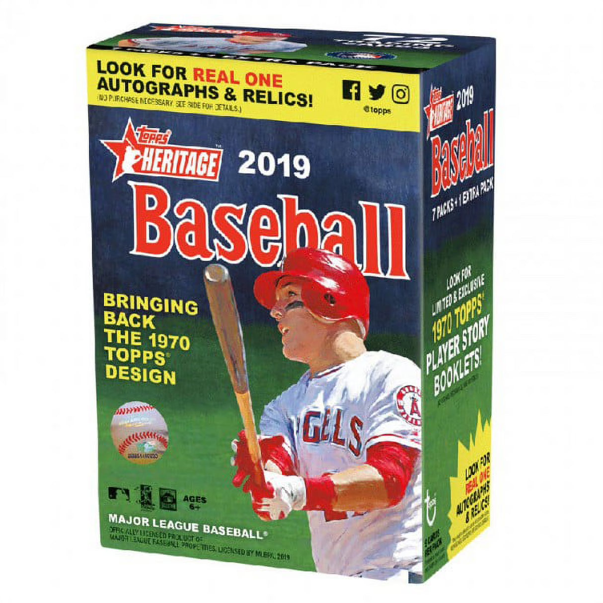 2019 Topps Heritage Baseball 8ct Blaster Box
