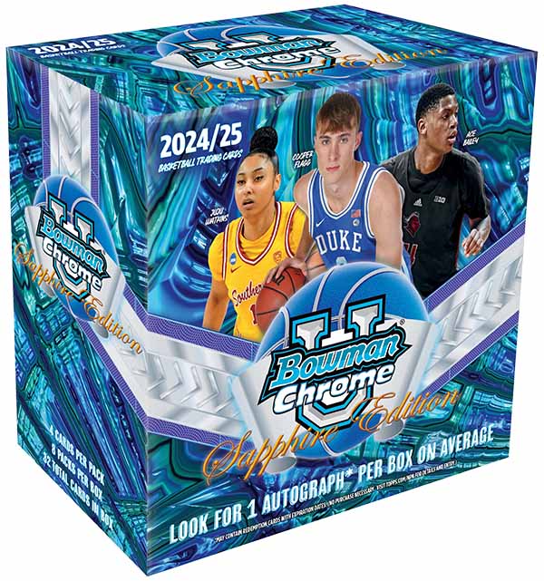 2024/25 Bowman University Chrome Basketball Sapphire Edition Box