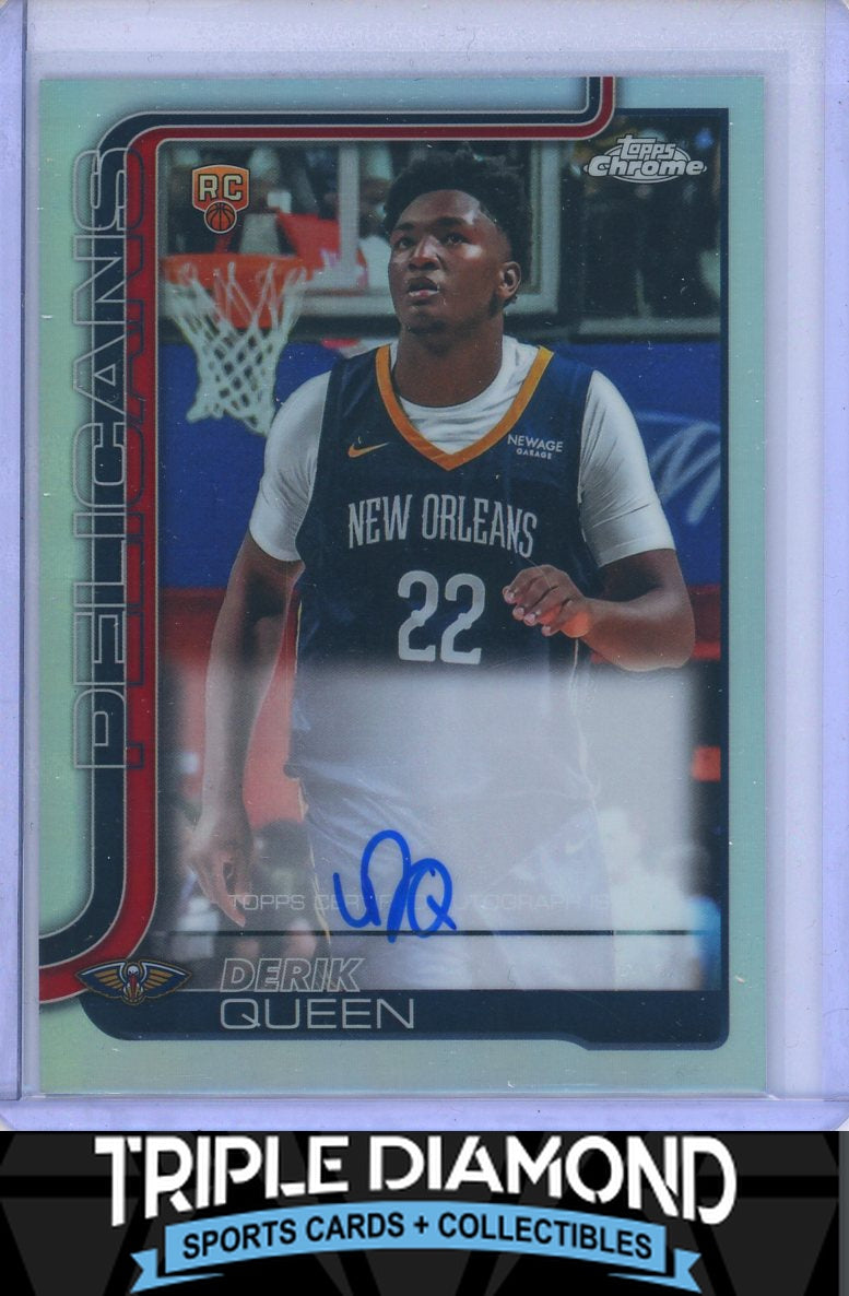 2025 Topps Chrome Derik Queen Rookie Autograph Auto Refractor Pelicans B91