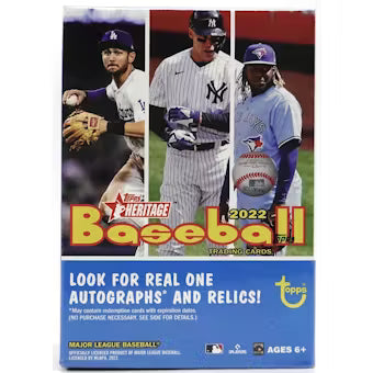 2022 Topps Heritage Baseball Cards 8 Pack Blaster Box