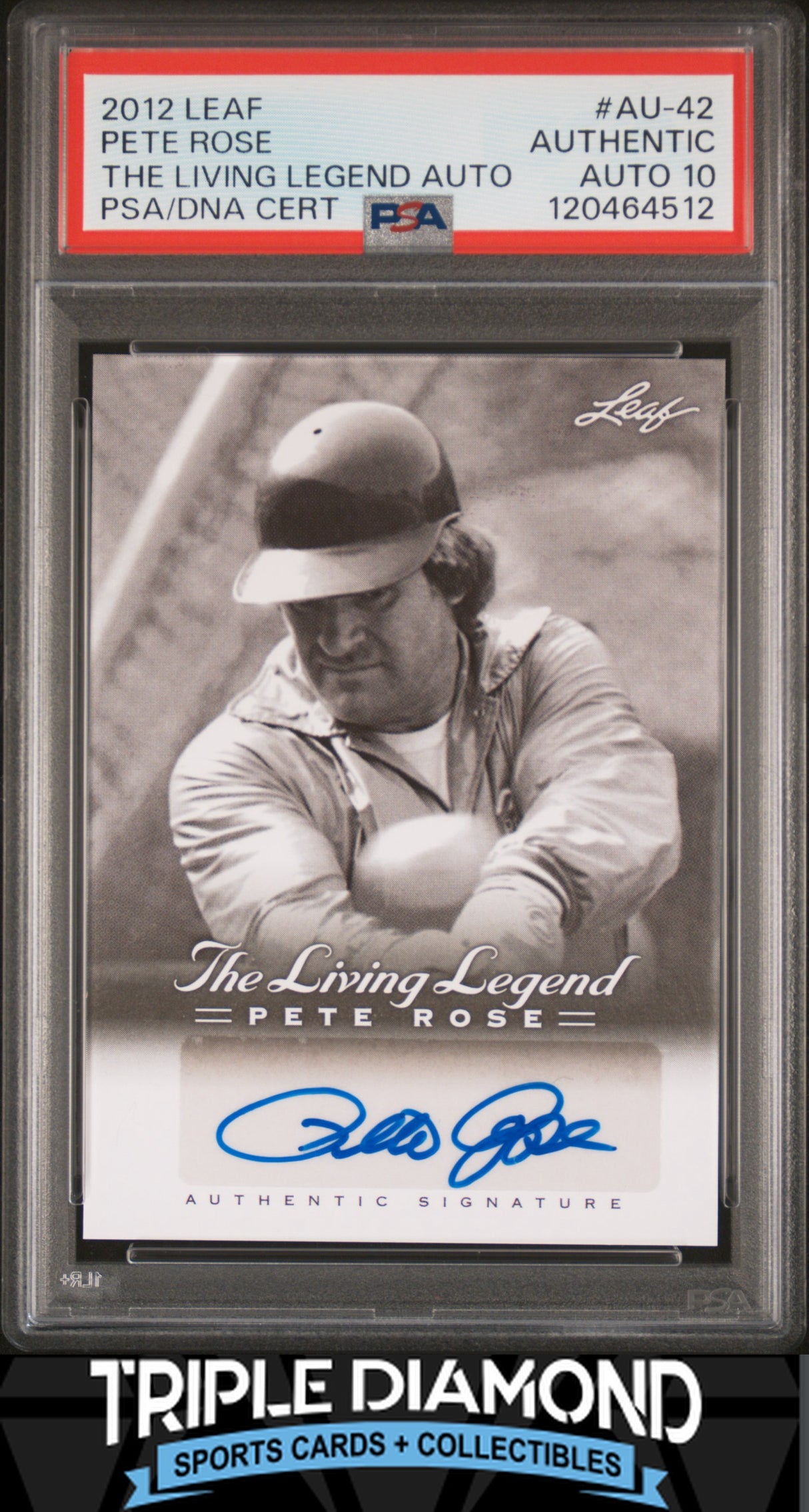 2012 Leaf The Living Legend Autograph Pete Rose Auto PSA Auth Auto 10 B108