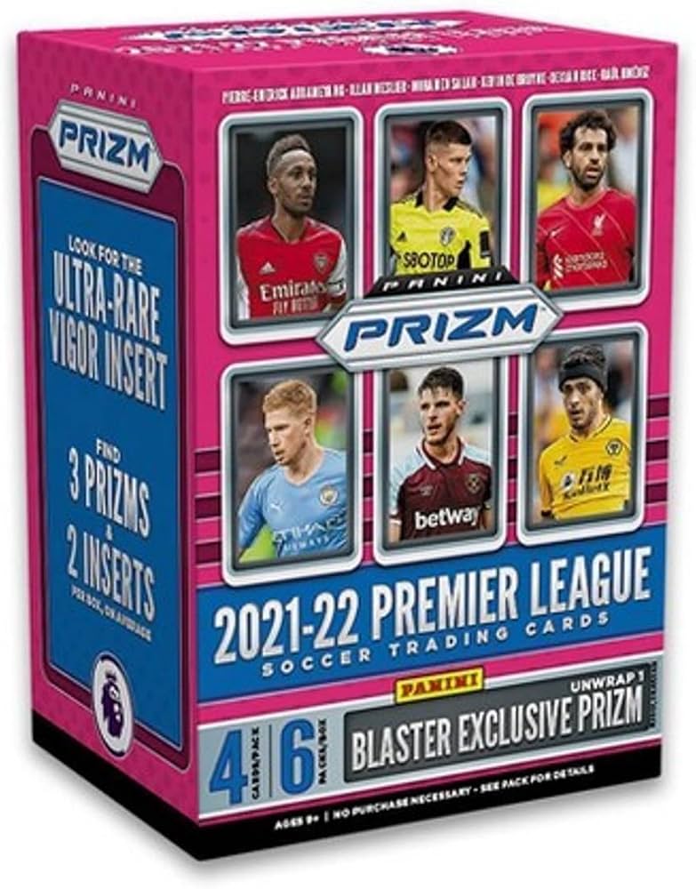 2021-22 Panini Prizm Premier League Soccer 6-Pack Blaster Box (Exclusive Prizms)
