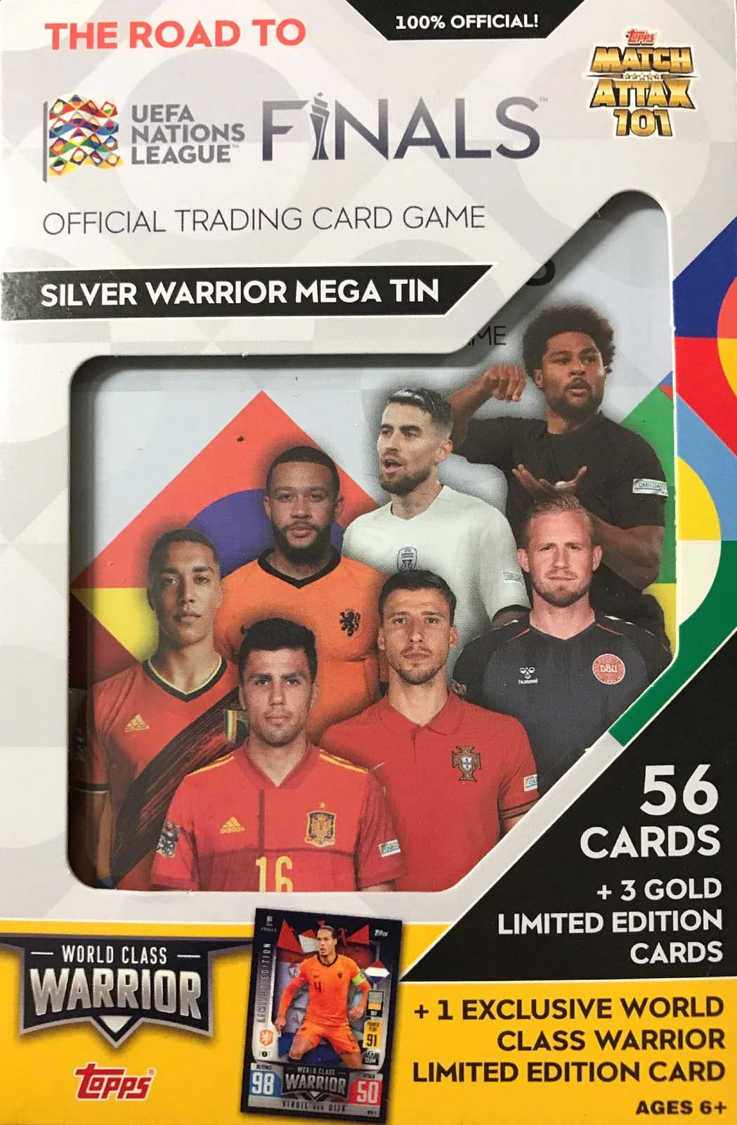 UEFA Match Attax 101 2021-22 Soccer Silver Warrior Mega Tin