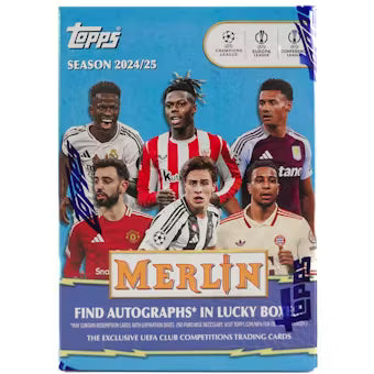 2024/25 Topps Chrome Merlin UEFA Club Competitions Soccer 7-Pack Blaster Box