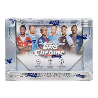 2025/26 Topps Chrome UEFA Club Competitions Soccer Delight Box