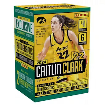 2024 Panini Caitlin Clark Collection Basketball 6-Pack Blaster Box (Metalized Parallels)