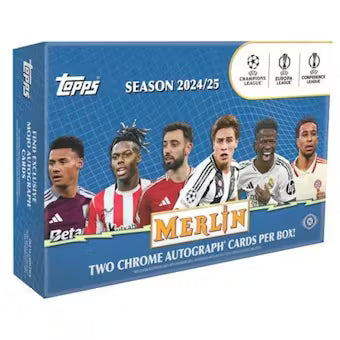 2024/25 Topps Chrome Merlin UEFA Club Competitions Soccer Breaker Delight Box