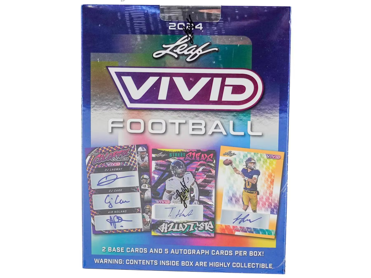 2024 Leaf Vivid Football Hobby Box TRIPLE DIAMOND SPORTS BREAKS