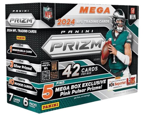 2024 Panini Prizm Football Mega Box (Pink Pulsar)