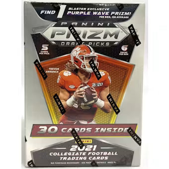 2021 Panini Prizm Draft Picks Football Blaster Box (Purple Wave Prizms!)