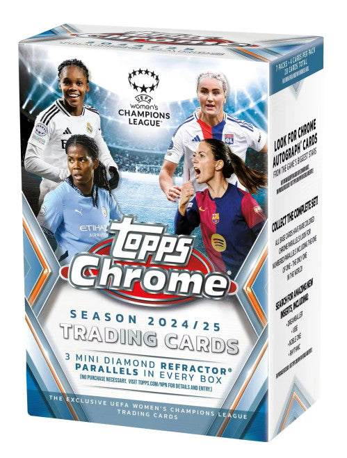 Topps now オンライン限定 WBC Champions 12枚セット 2024/25 Topps Chrome UEFA Women's Champions League Soccer 7-Pack