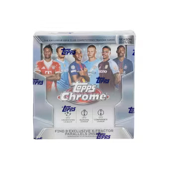 2025/26 Topps Chrome UEFA Club Competitions Soccer Hobby Jumbo Box