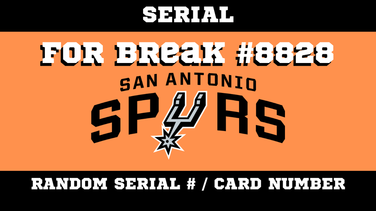 SERIAL # for SPURS -  BREAK #8828 (2 BOX) 2023/24 PANINI SPECTRA BASKETBALL PYT #4!