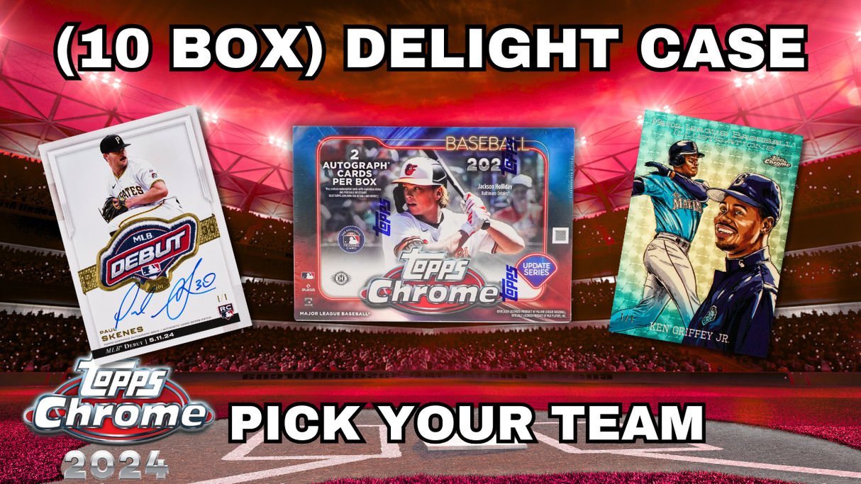 BREAK 9086 (10 BOX CASE) 2024 Topps Chrome Update DELIGHT Bounty Acti TRIPLE DIAMOND SPORTS