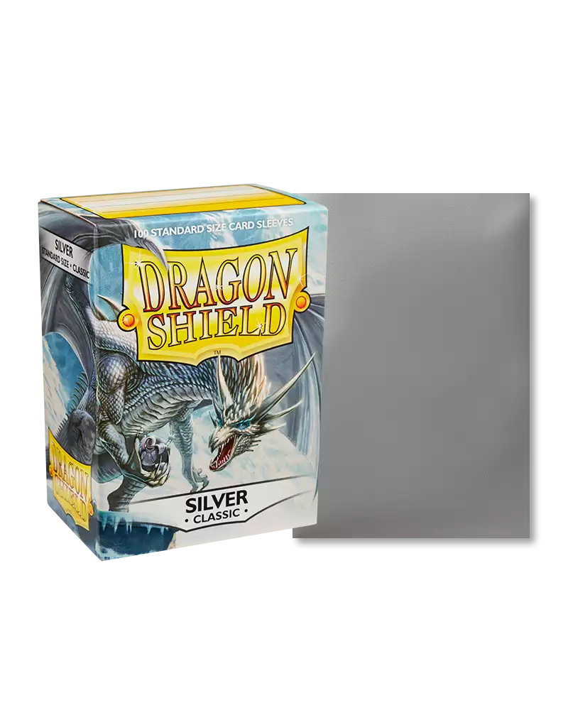 Dragon Shield - Silver - Matte Sleeves - Standard Size