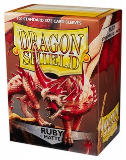 Dragon Shield Standard Size Card Game Sleeves Box - Matte Ruby