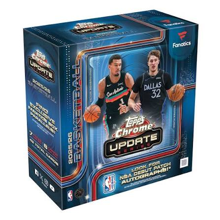2025-26 Topps Chrome Update Series Basketball Mega Box (Fanatics Edition)